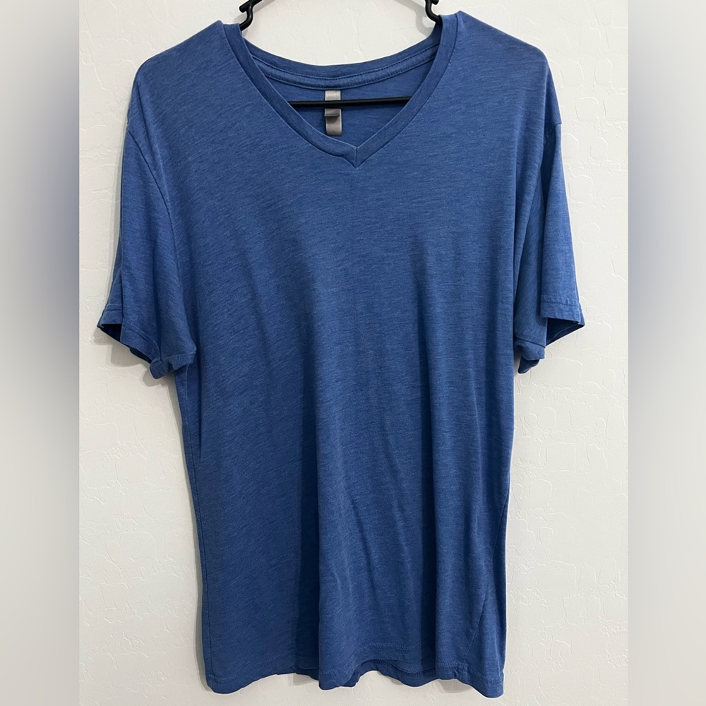Next Level - Large - Short Sleeve - Heather Blue T-Shirt